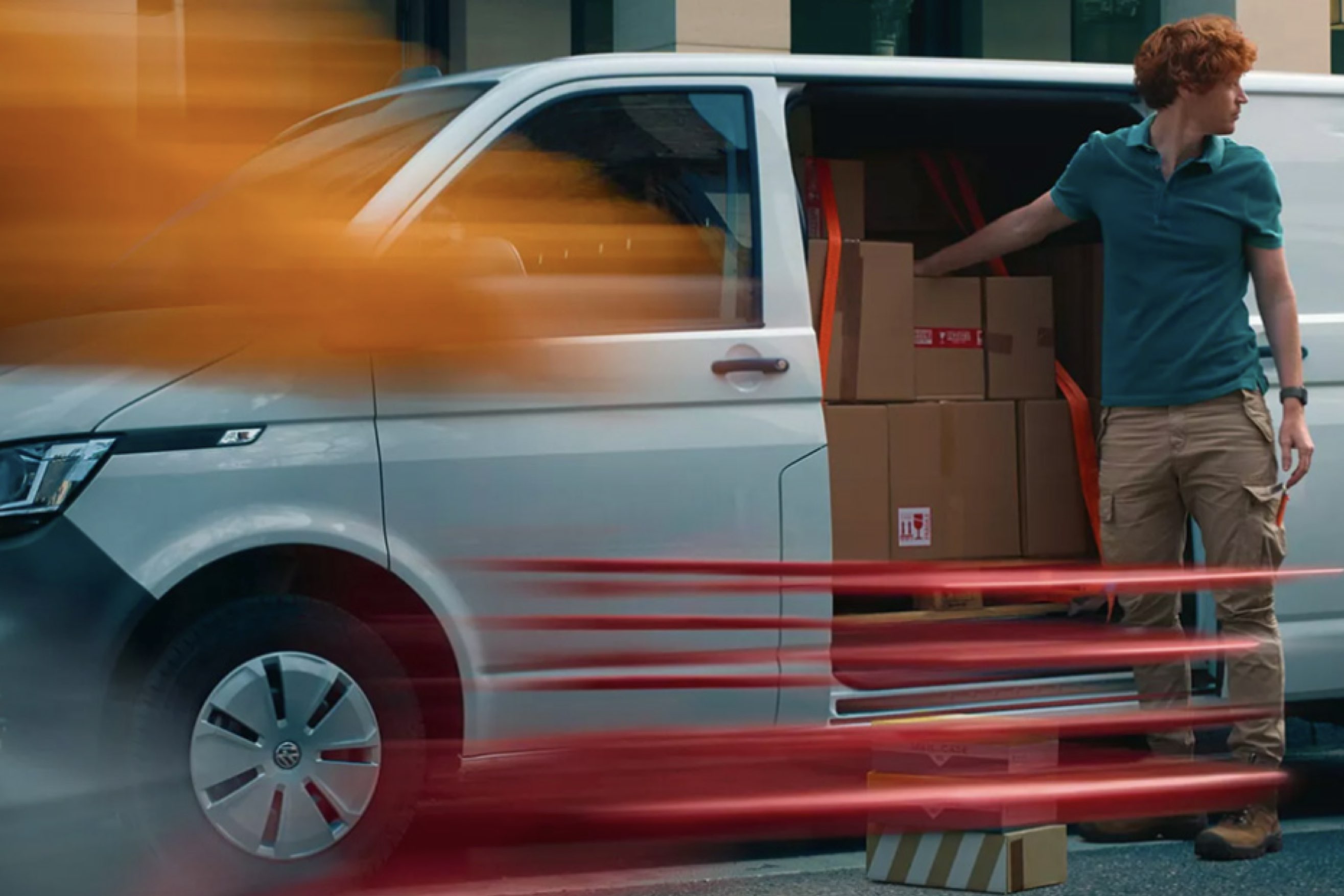 Transporter furgone carico